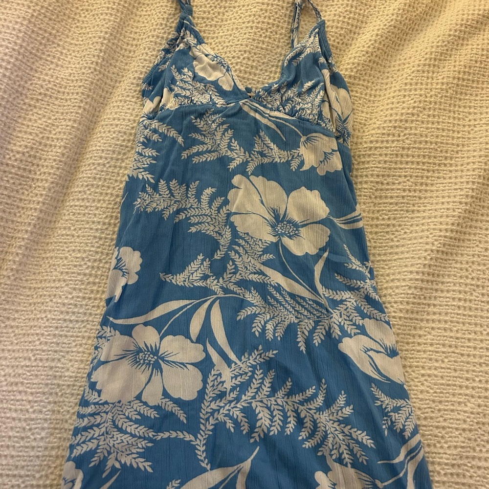 Billabong Floral Blue and White Dress